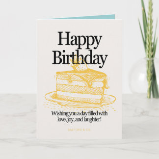 Carte Simple Birthday Card Gift for Him or Her