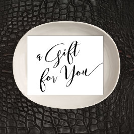 Carte Simple blanc manuscrit Calligraphie Script Cadeau