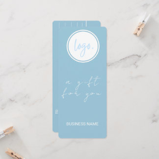 CARTE SIMPLE BLEU BUSINESS LOGO COMPANY DON CERTIFICAT