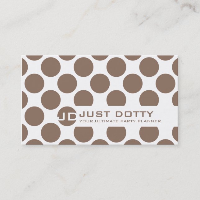 CARTE SIMPLE bold pois mocha brun (Devant)