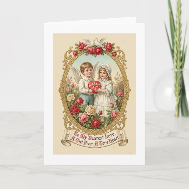Carte Simple Cherub Love Card (Devant)