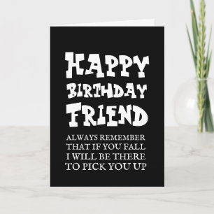 Carte simple chic Fall Funny Happy Birthday Friend Card