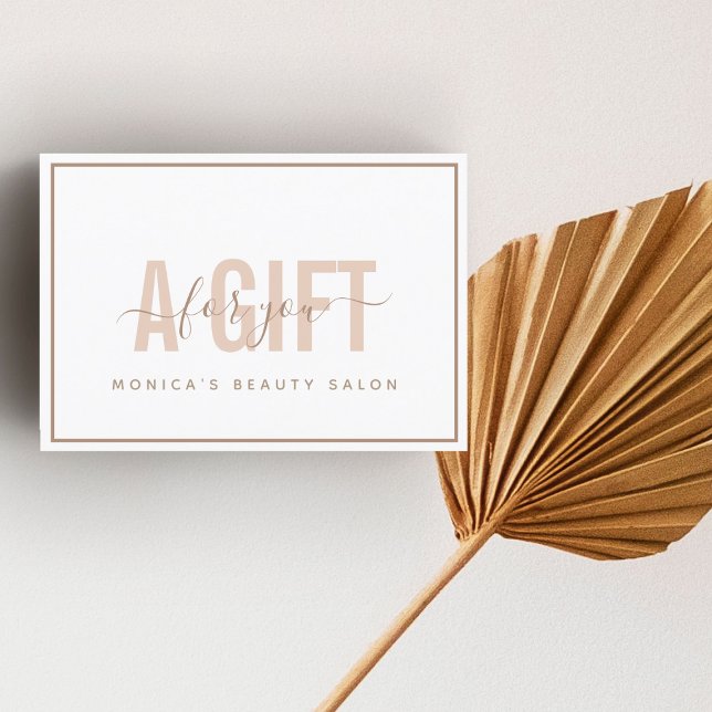 Carte Simple Chic Moderne Peach Typographie & Calligraph (Créateur téléchargé)