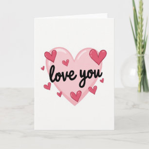 Carte Simple Cœur Amour Vous