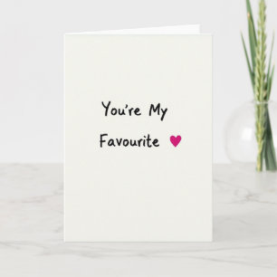 Carte simple cœur favori