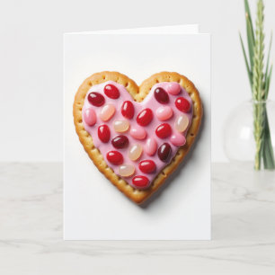 Carte simple de cœur de bonbon rose