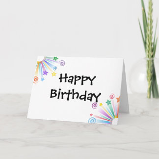 Carte simple de joyeux anniversaire