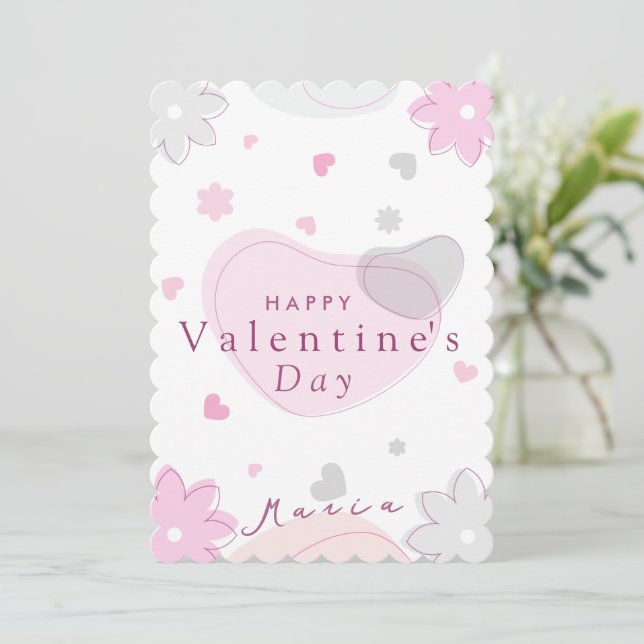 Carte simple de la Saint-Valentin (Debout devant)