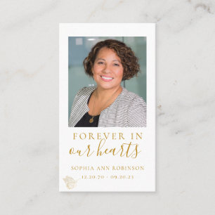 Carte simple de prières funéraires pour papillon p