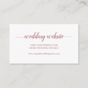 Carte simple de site Web de mariage de