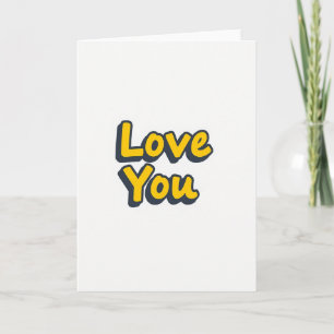 Carte simple de texte 3D « Je t'aime »