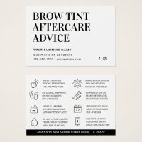 Carte simple d'instructions de soins postérieurs à