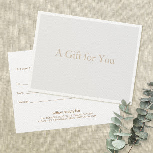 Carte Simple Elégant gris clair