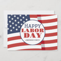 Simple Elegant Happy Labor Day avec drapeau améric