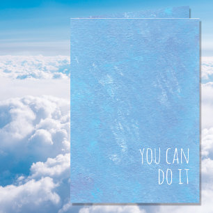 Carte Simple Encouragement Bleu Vous Pouvez Le Faire
