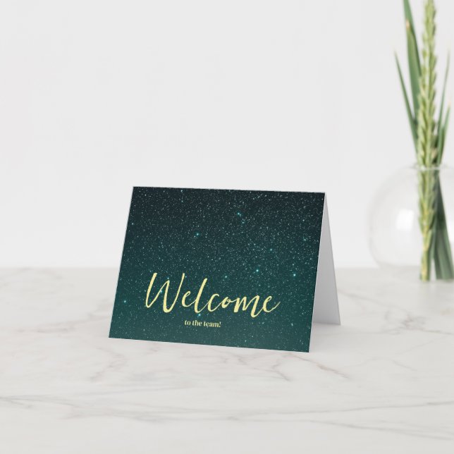 Carte Simple et personnalisé Elégant Bienvenue dans l'éq (Devant)