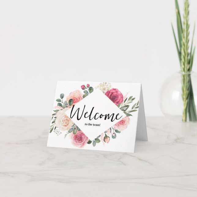 Carte Simple et personnalisé Elégant Bienvenue dans l'éq (Devant)
