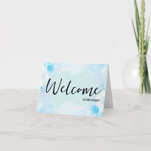 Carte Simple et personnalisé Elégant Bienvenue dans l'éq (Devant)