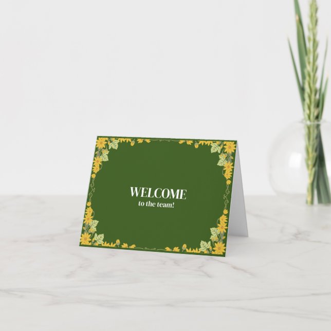 Carte Simple et personnalisé Elégant Bienvenue dans l'éq (Devant)