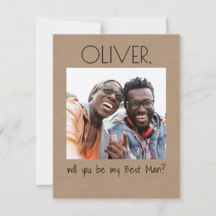 Carte Simple Fun Vous serez mon témoin Photo