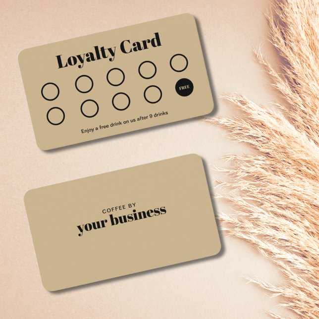 Carte simple Gold Chic Beauty Salon Loyalty Punch (Gold beauty salon loyalty cards modern boho punch card simple and elegant)