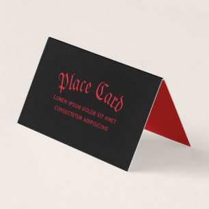 Carte simple gothique rouge et noire