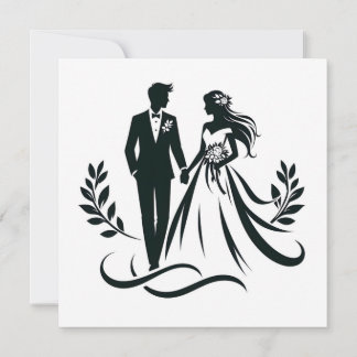 Carte Simple Heart Wedding Thank You Card – Customizable