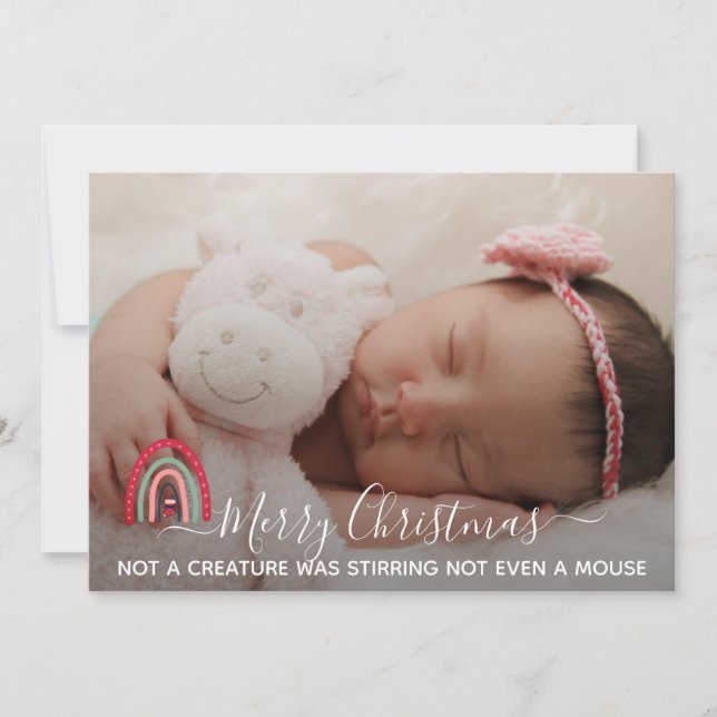 Carte Simple Holiday Photo Joyeux Noël (Devant)