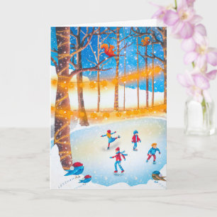 Carte simple Ice Christmas Patins d'artisanat