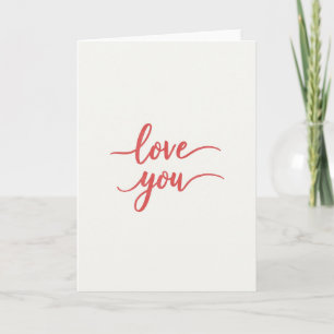 Carte Simple « Je t'aime » avec Texture et Écritur