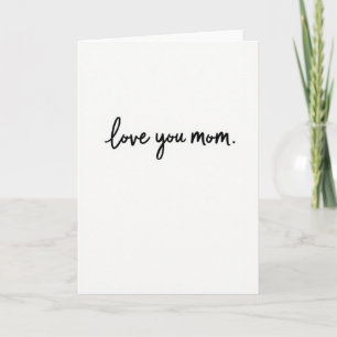 Carte Simple « Je t'aime maman »