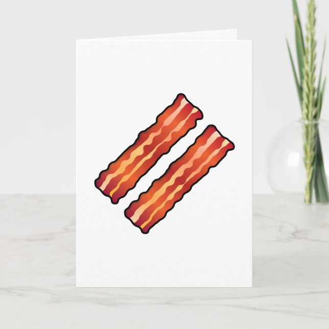 Carte Simple Je t'aime plus que le Bacon (Devant)