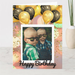 Carte Simple Joyeux Anniversaire Ajouter un texte photo 