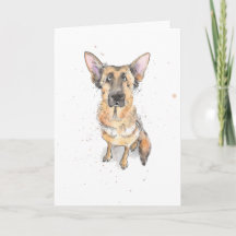 Simple Joyeux Anniversaire Chien de berger alleman