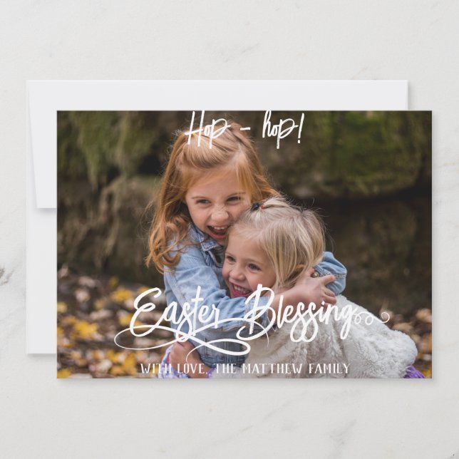 Carte simple lapin de pâques simple pour les enfants mig (Devant)