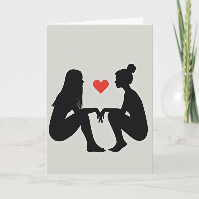 Carte Simple Lesbian Love Card (Devant)