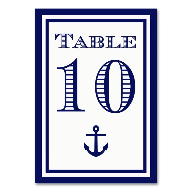 Carte simple Marine Bleue Ancre encadrée carte #10 (Par défaut)
