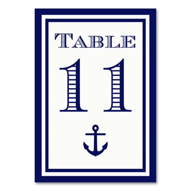 Carte simple Marine Bleue Ancre encadrée carte #11 (Par défaut)