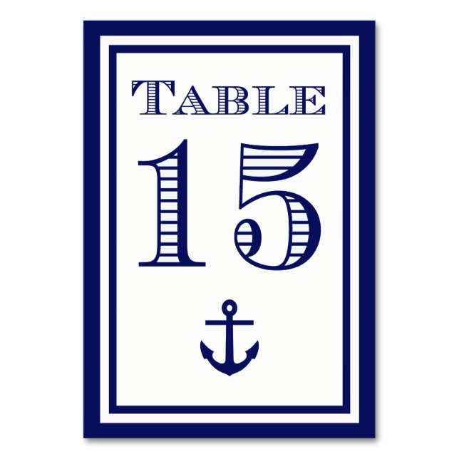 Carte simple Marine Bleue Ancre encadrée carte #15 (Par défaut)