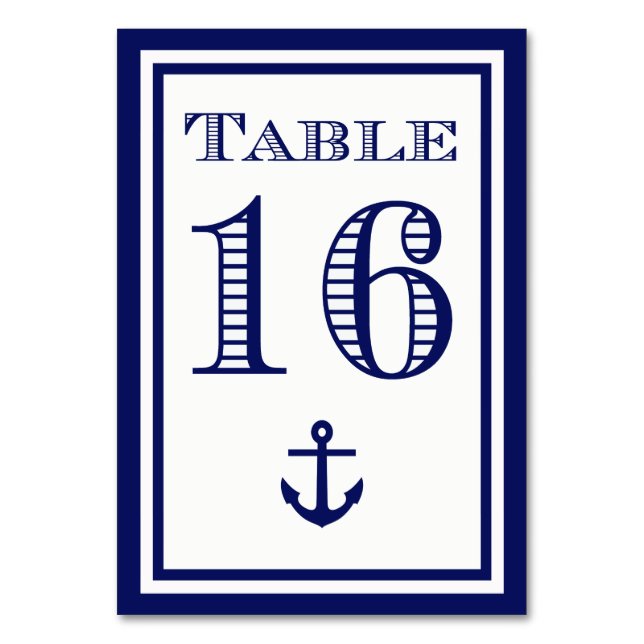 Carte simple Marine Bleue Ancre encadrée carte #16 (Par défaut)