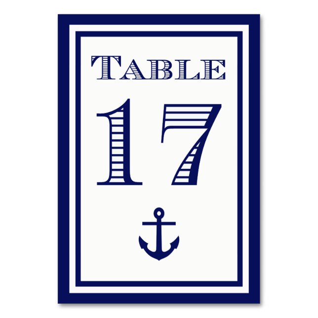 Carte simple Marine Bleue Ancre encadrée carte #17 (Par défaut)