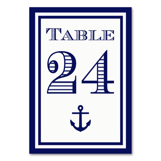 Carte simple Marine Bleue Ancre encadrée carte #24 (Par défaut)