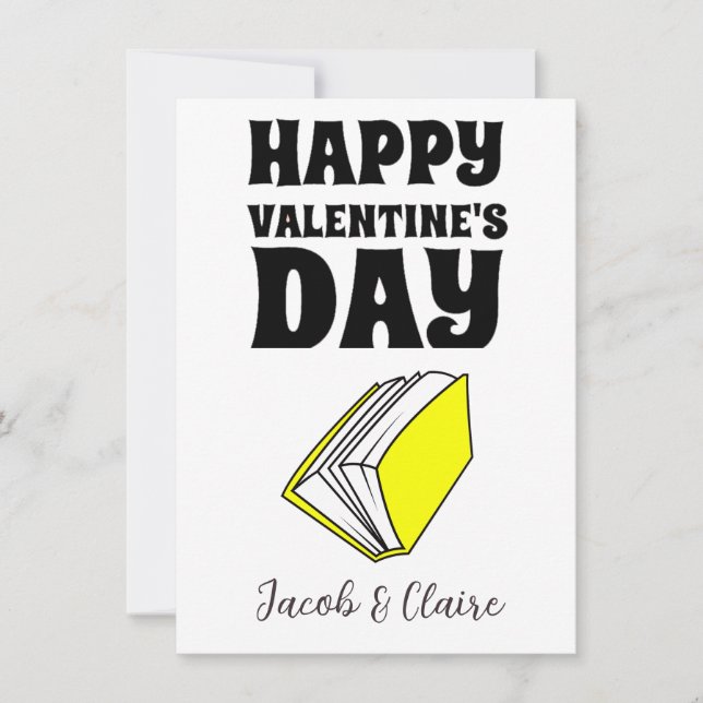 Carte Simple mignonne coeur Joyeux Valentines jour Coupl (Devant)