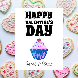 Carte Simple mignonne coeur Joyeux Valentines jour Coupl