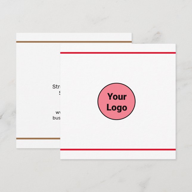 CARTE SIMPLE MINIMAL AJOUTER VOTRE LOGO TEXTE PERSONNALI (Devant / Derrière)