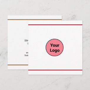 CARTE SIMPLE MINIMAL AJOUTER VOTRE LOGO TEXTE PERSONNALI