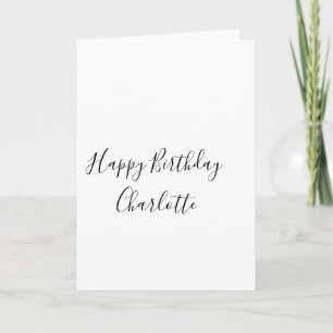 Carte SIMPLE MINIMAL.CUTIE AJOUTER NOM BÉBÉ joyeux anniv