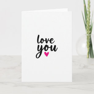 Carte Simple Minimaliste Je T'Aime