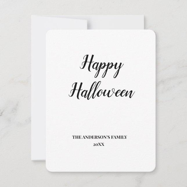 Carte simple minimum ajouter votre texte halloween (Devant)