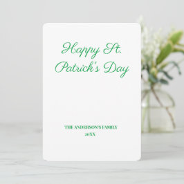 Carte simple minimum ajouter votre texte st. patricks da